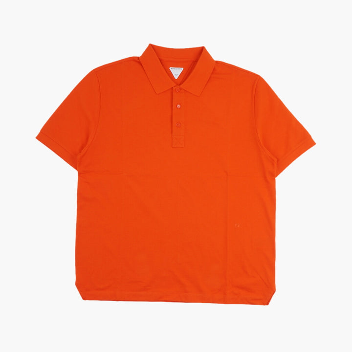 Bottega Veneta Men's Orange Polo Shirt - Italian Luxury Fashion