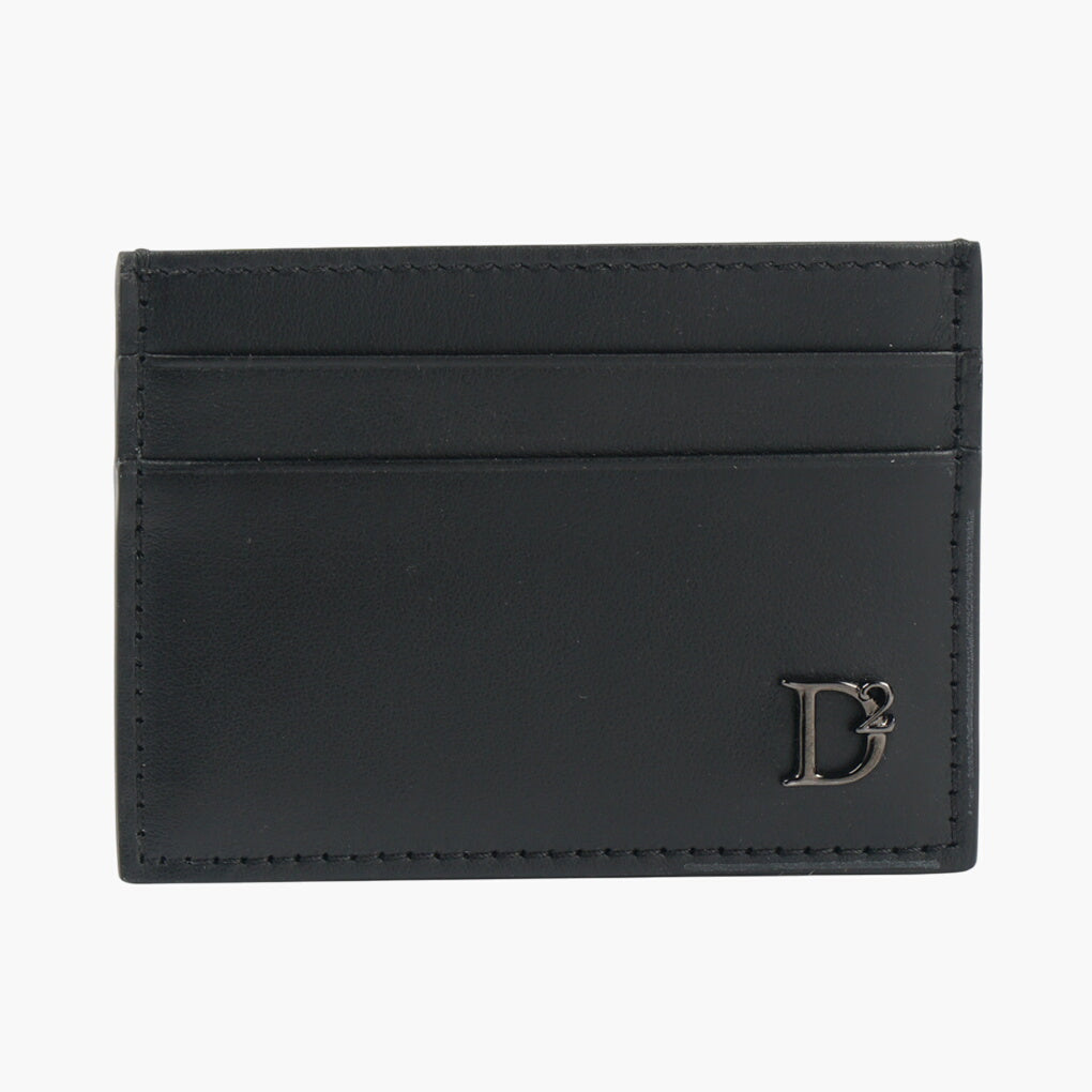 Dsquared2 Black Leather Wallet with Multiple Card Slots