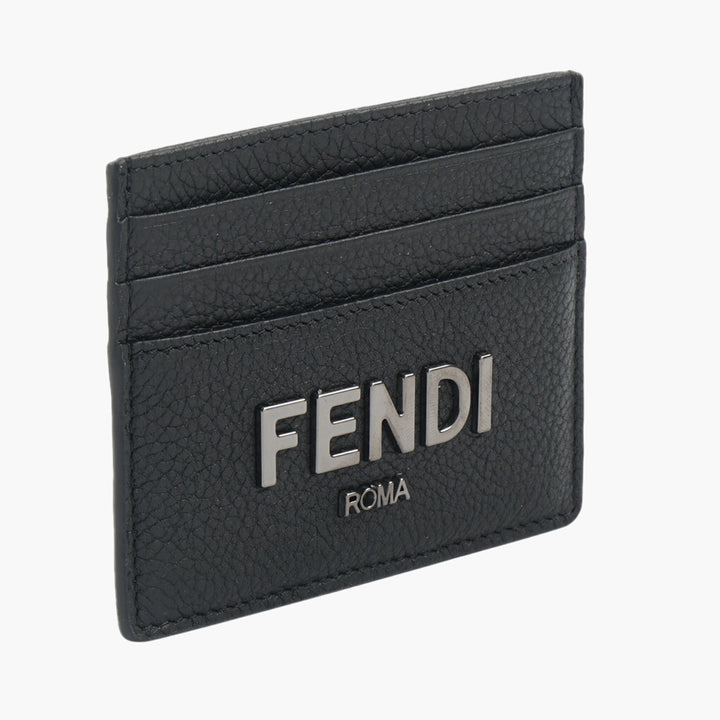 Fendi Metal Logo Black Cardholder