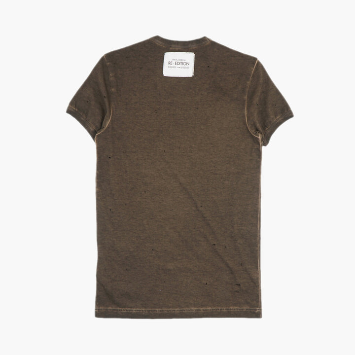 Dolce & Gabbana Men's Brown T-shirts and Polos - Made in Italy, Luxury & Comfortable Fit