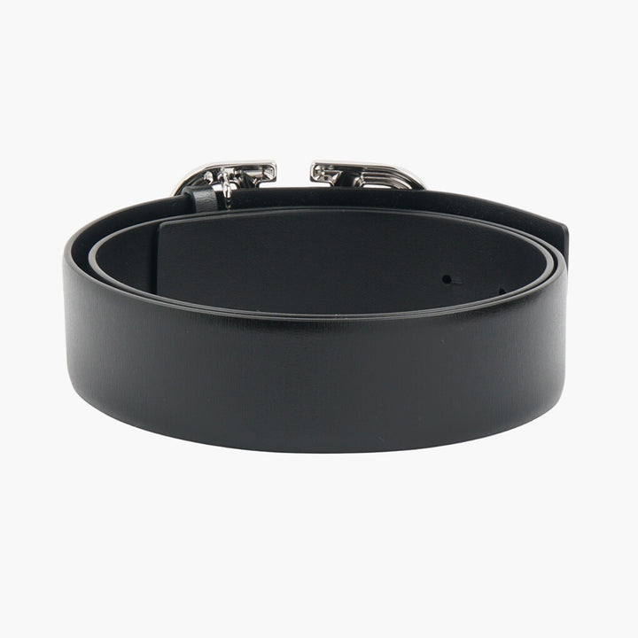 Valentino "V" Logo Belt in Black