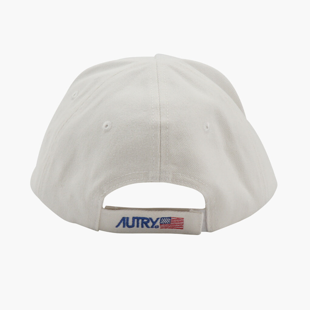 AUTRY White Multi Embroidered Logo Hat with American Flag