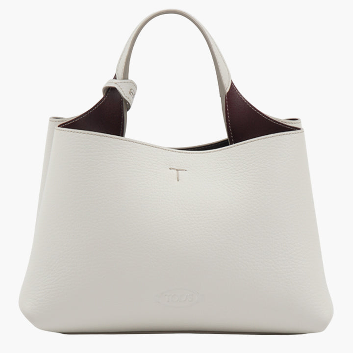 Tod's Borsa Elegante in Pelle Bianca - Made in Italy, Spaziosa ed Elegante