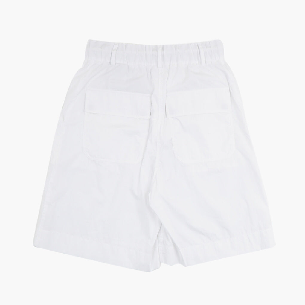 Moncler Women's White Shorts with Signature Logo