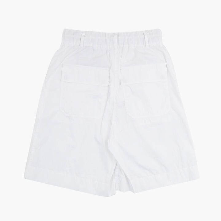 Moncler Men's White Shorts with Signature Logo