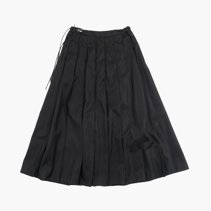 Moncler Black Pleated Skirt with Adjustable Waistband