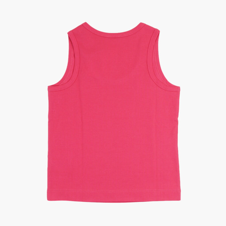 Moncler Women's Fuchsia-White Logo Tank Top