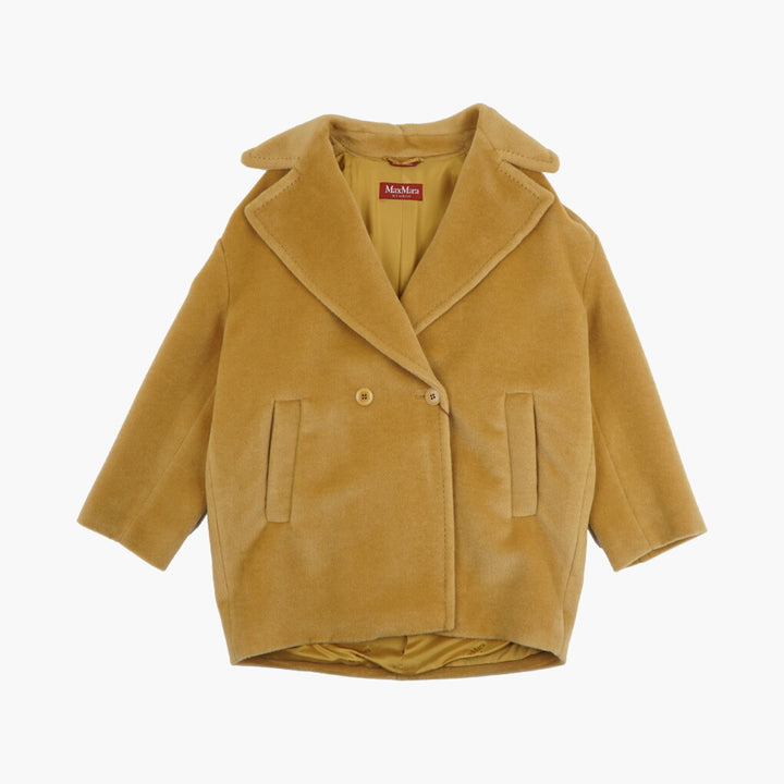 MAX MARA Mustard Double-Breasted Coat - Timeless Elegance and Sophisticated Style