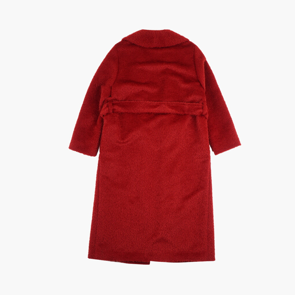 Max Mara Red Cappotto con cintura in vita di lusso