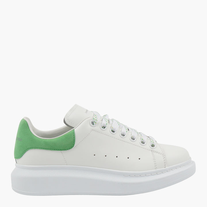 Sneakers Alexander McQueen in pelle bianco-verde acido