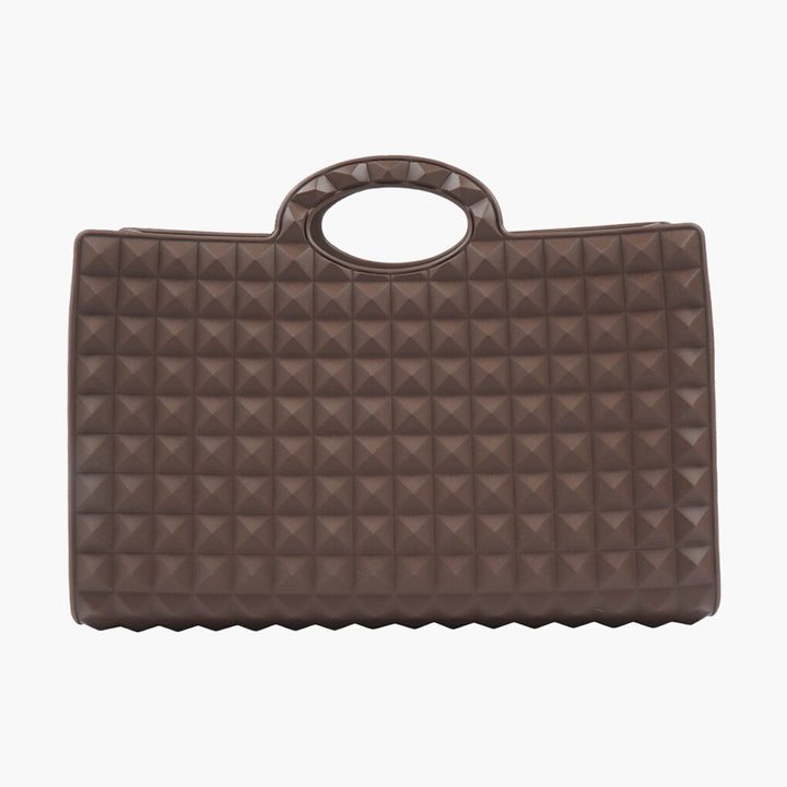 Valentino Brown Textured Designer Bags - Made in Italy