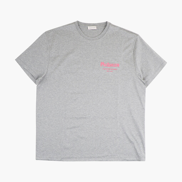 Alexander McQueen Grey-Pink T-Shirts and Polos - Made in Italy