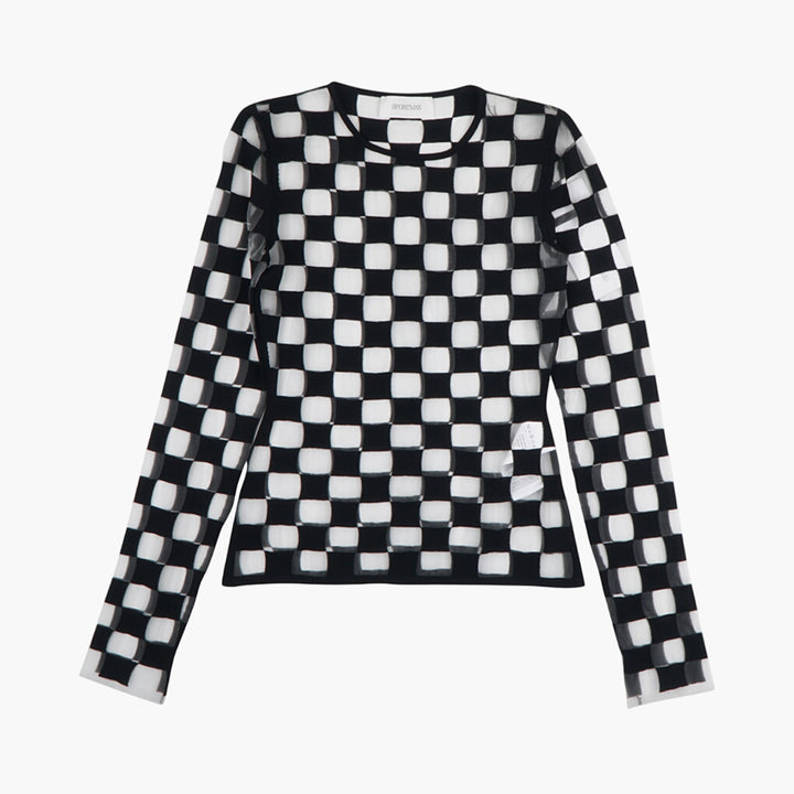 Max Mara Black Checkered Pattern Sweater - Versatile and Stylish