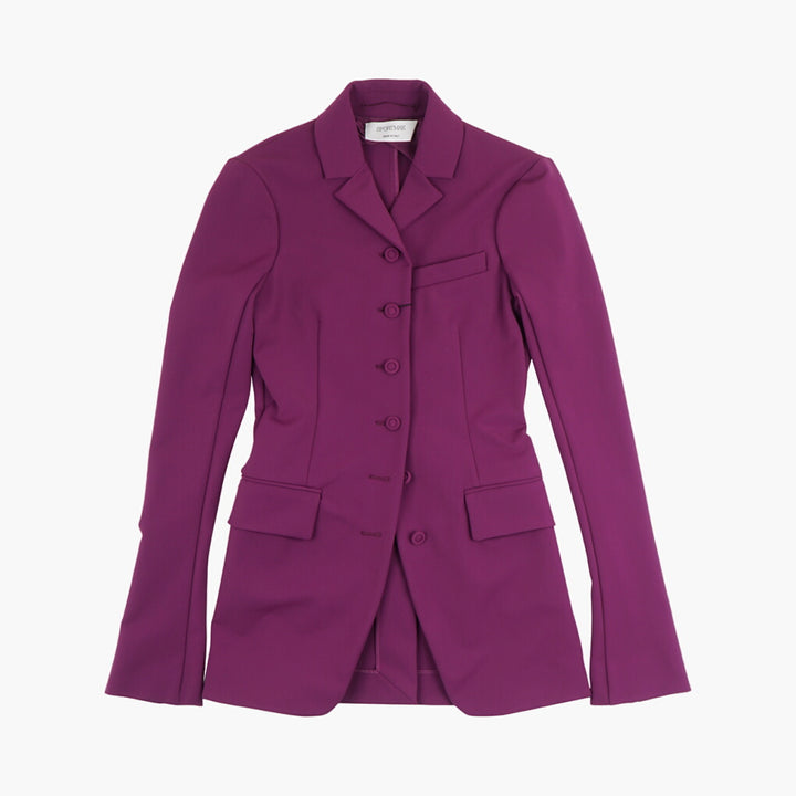 Max Mara Elegant Violet Jacket with Tailored Fit and Functional Pockets