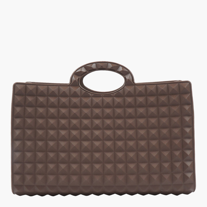 Valentino Bags Brown Textured Handbag - Made in Italy