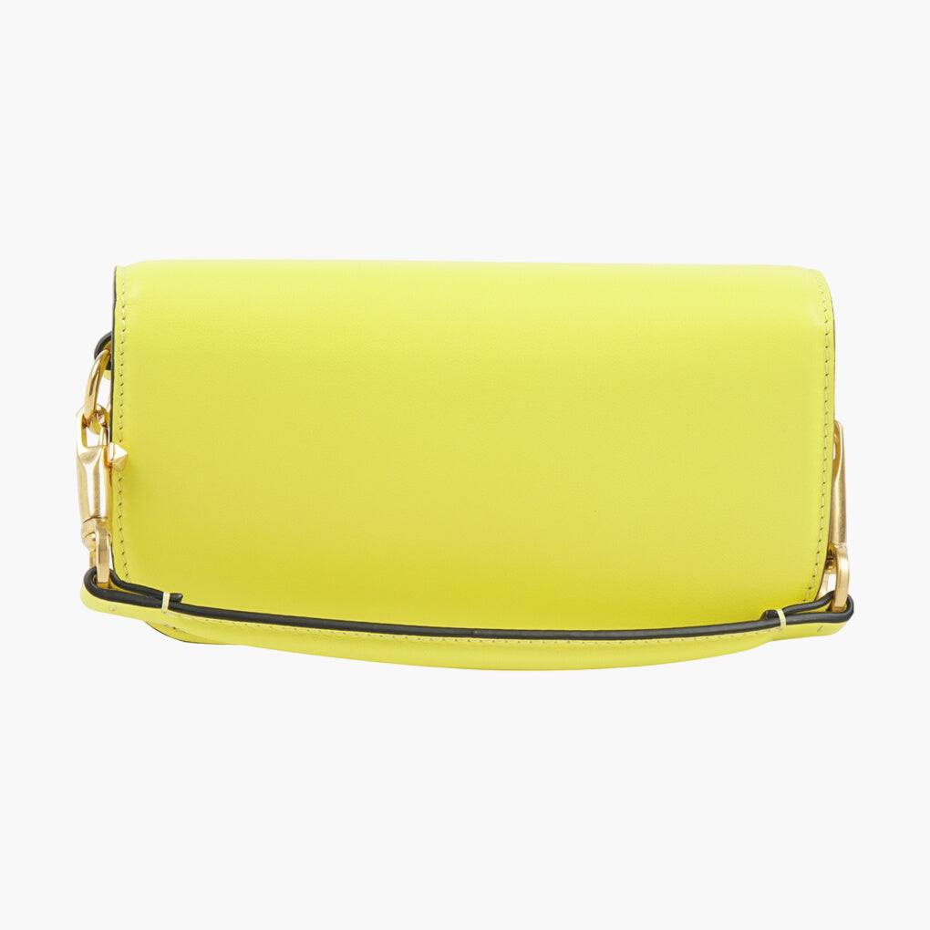 Valentino Bags Yellow Bag with Bold V-logo and Versatile Strap - Made in Italy