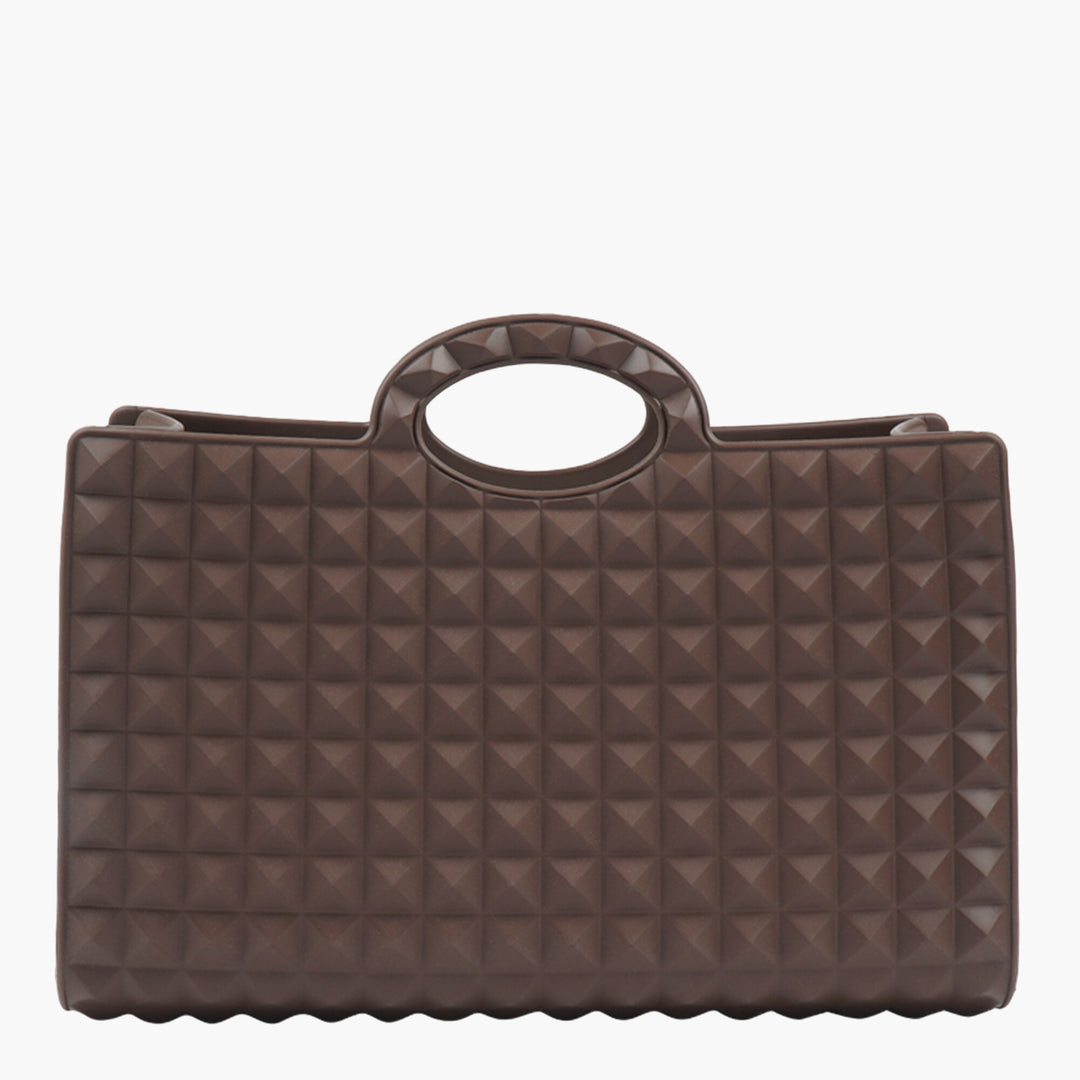 Valentino Bags Brown Textured Handbag - Made in Italy