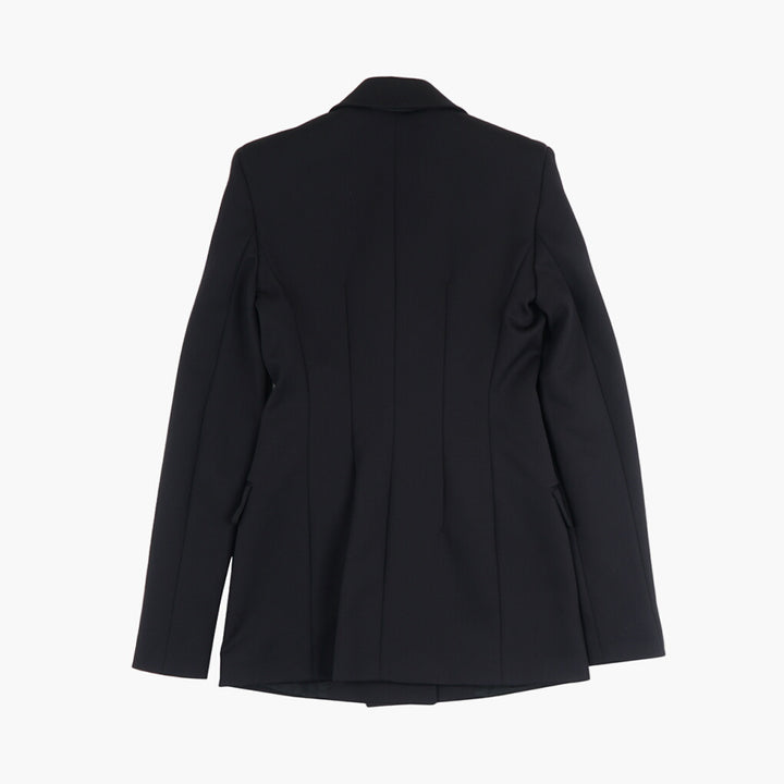 Max Mara Elegant Black Jacket with Classic Button Closure