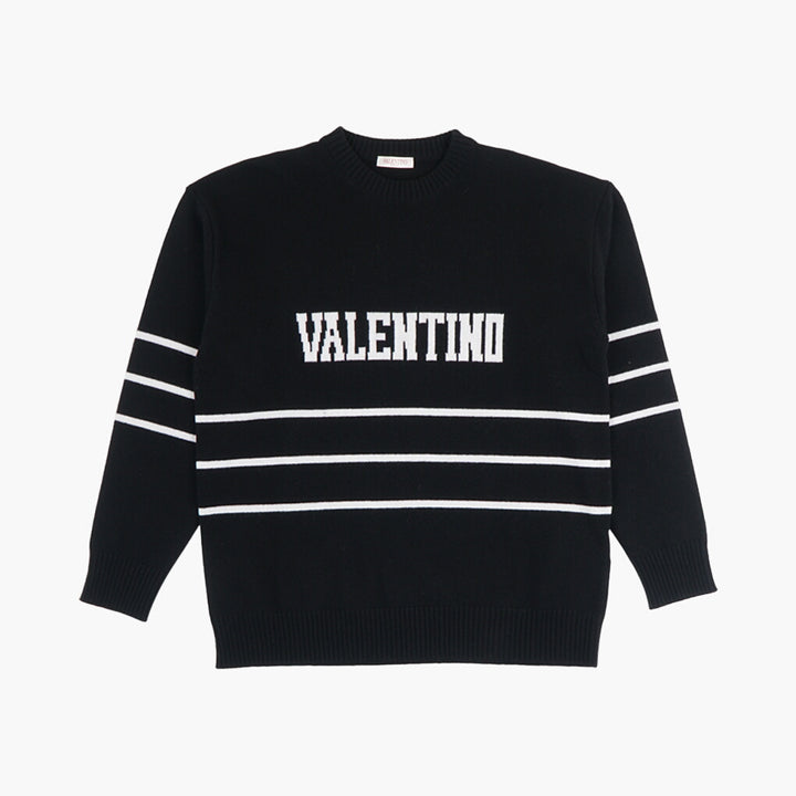 Valentino Black Sweater - Classic Italian Elegance with Iconic Design