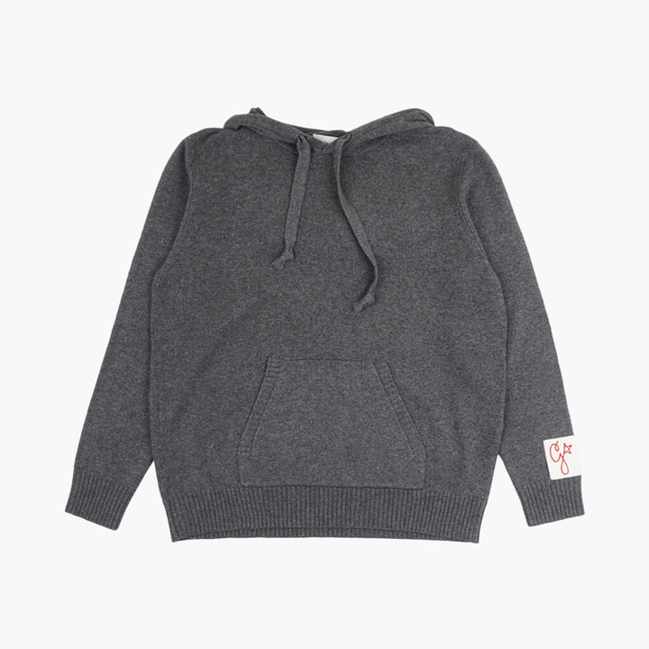 Golden Goose Grey Sweater with Hood and Pocket - Made in Italy