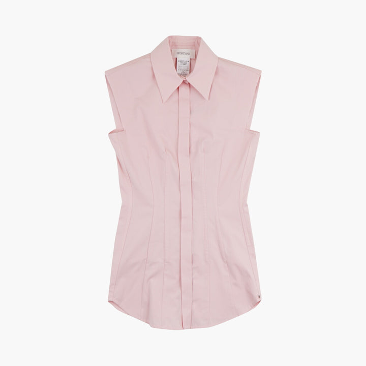 Max Mara Elegant Pink Sleeveless Shirt