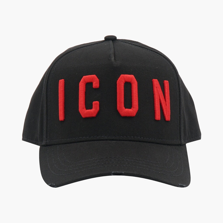 Cappello Dsquared2 Icon - Design a contrasto nero e rosso