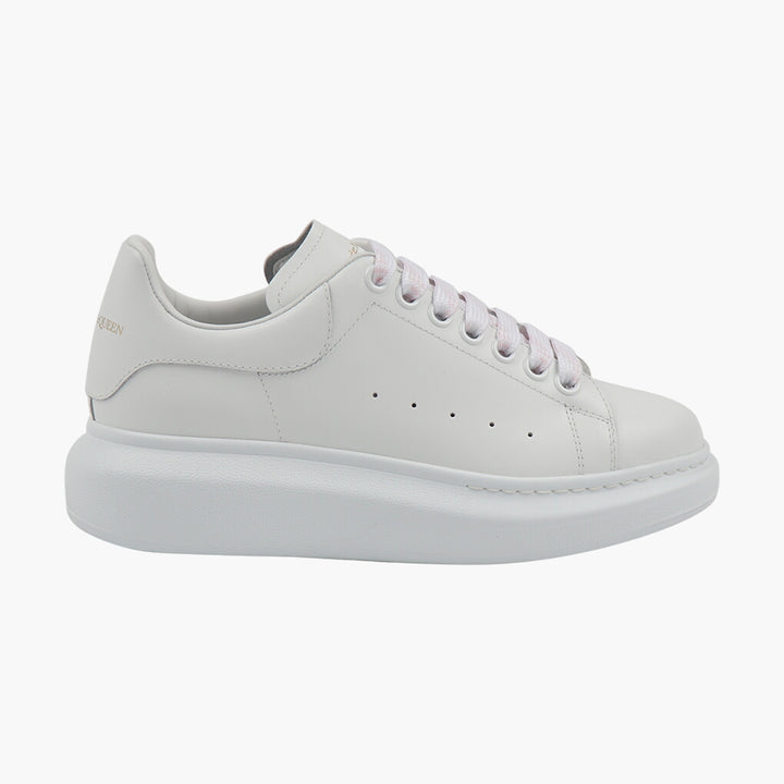 Alexander McQueen White Leather Sneakers with Exaggerated Sole