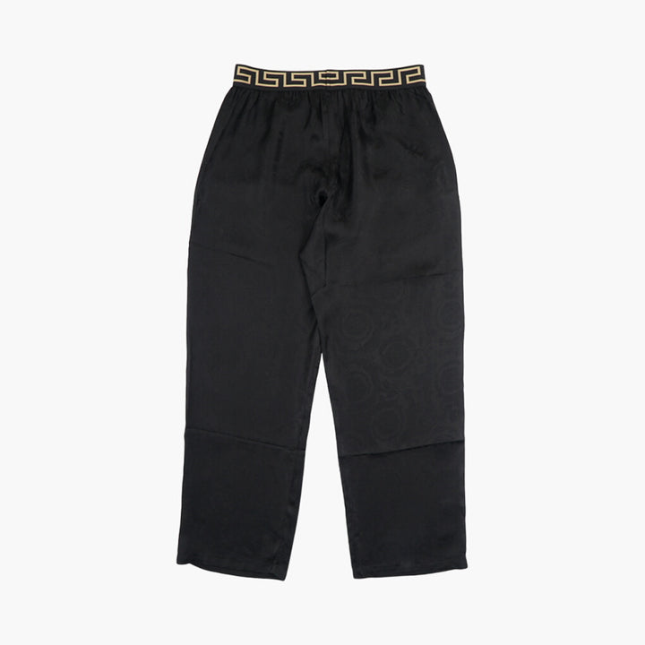 Pantaloni Versace con motivo iconico a chiave greca - Nero-Oro