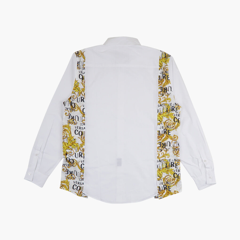 Versace Baroque Print Shirt in White-Gold-Black - Made in Italy