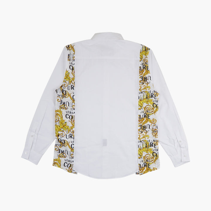 Versace Baroque Print Shirt in White-Gold-Black - Made in Italy