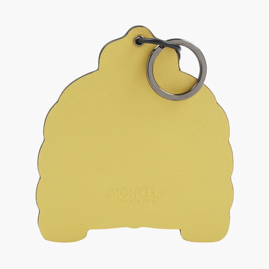 Moncler Accessories Jacket-Shaped Keychain in Yellow and Light Blue