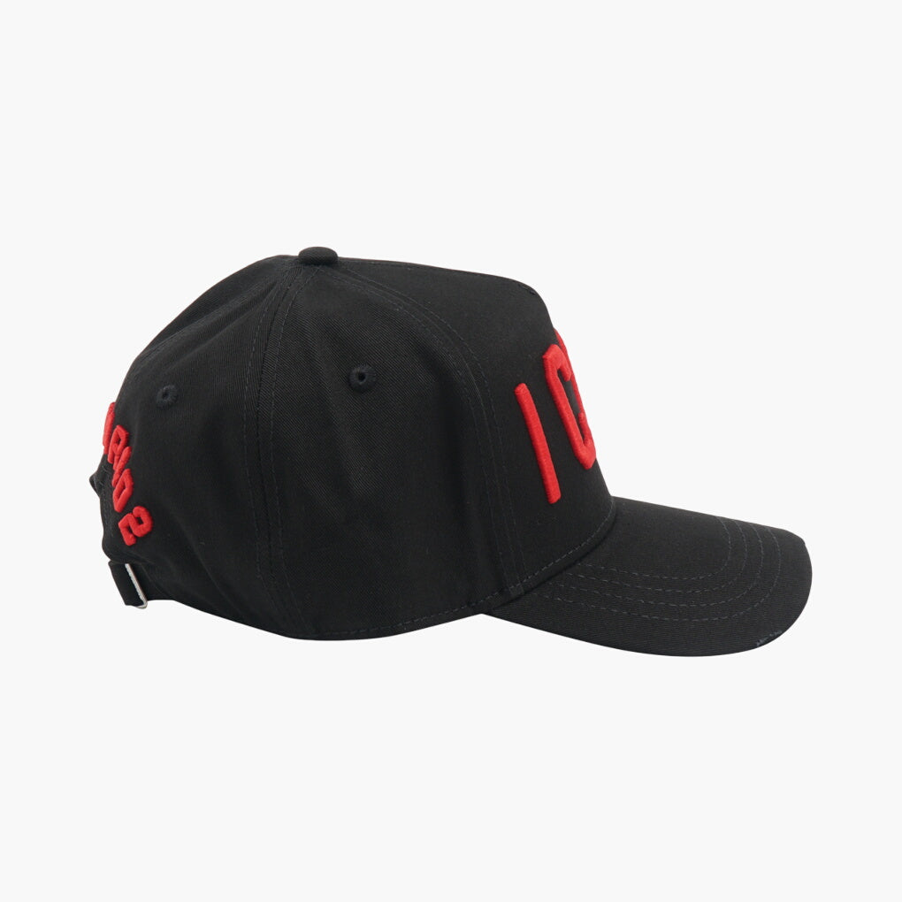 Dsquared2 Icon Hat - Black and Red Contrasting Design