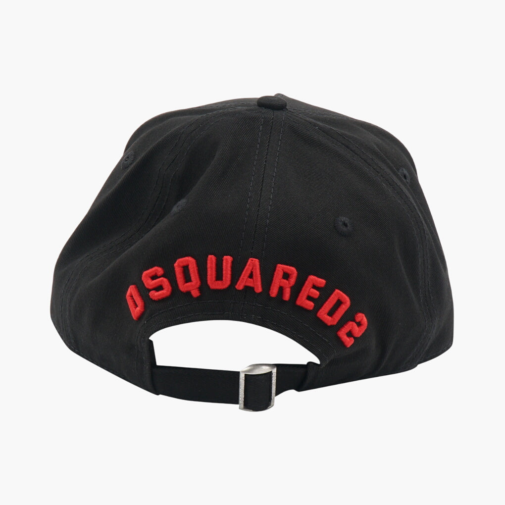 Cappello Dsquared2 Icon - Design a contrasto nero e rosso