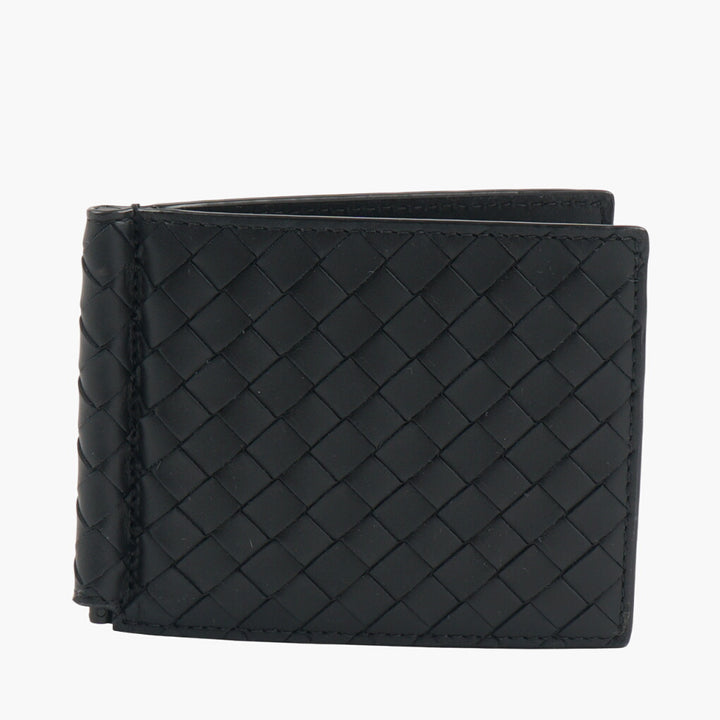 Bottega Veneta Intrecciato Black Leather Wallet - Made in Italy