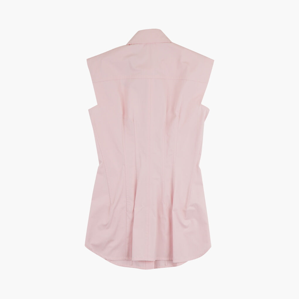 Max Mara Elegant Pink Sleeveless Shirt