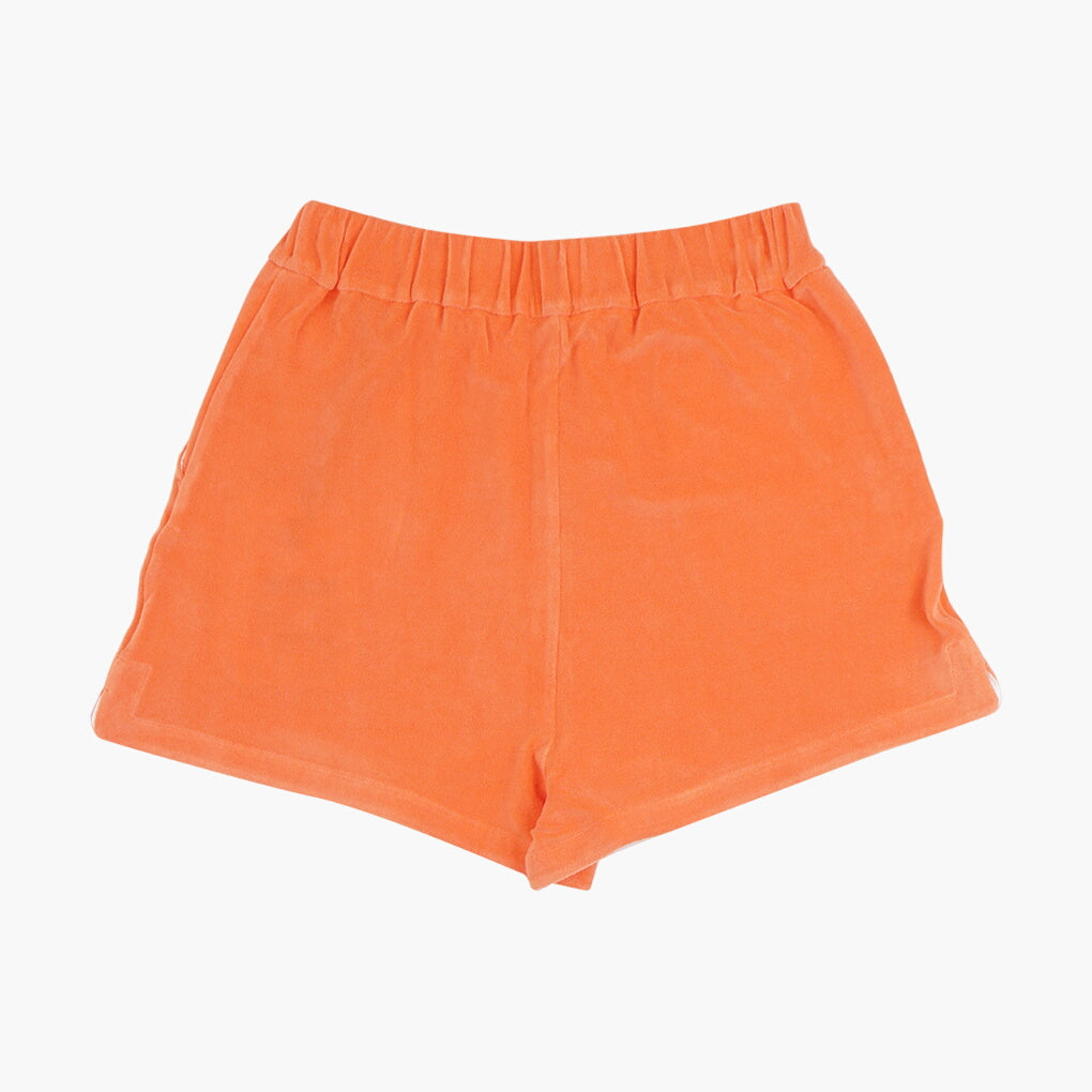 Moncler Orange Shorts with Elastic Waistband and Signature Logo