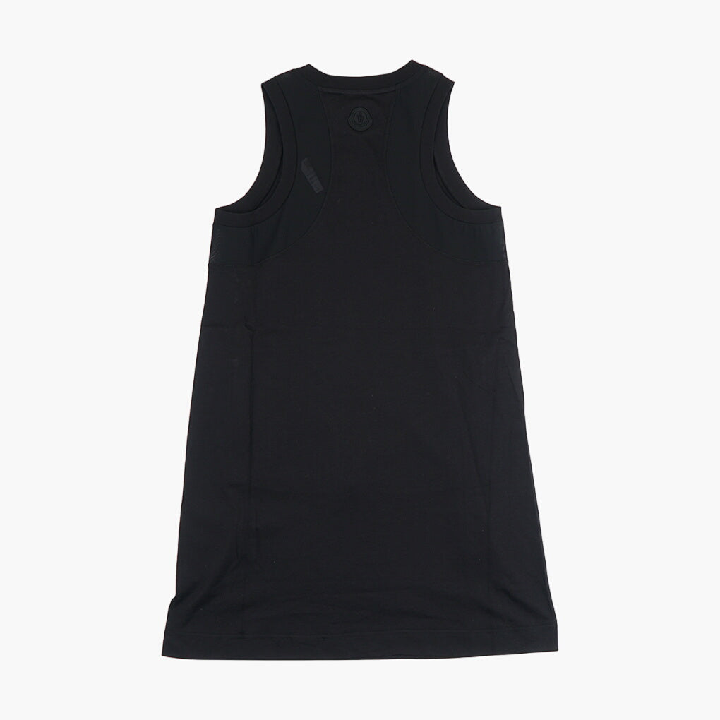 Moncler Black Sleeveless Dress with Iconic Branding