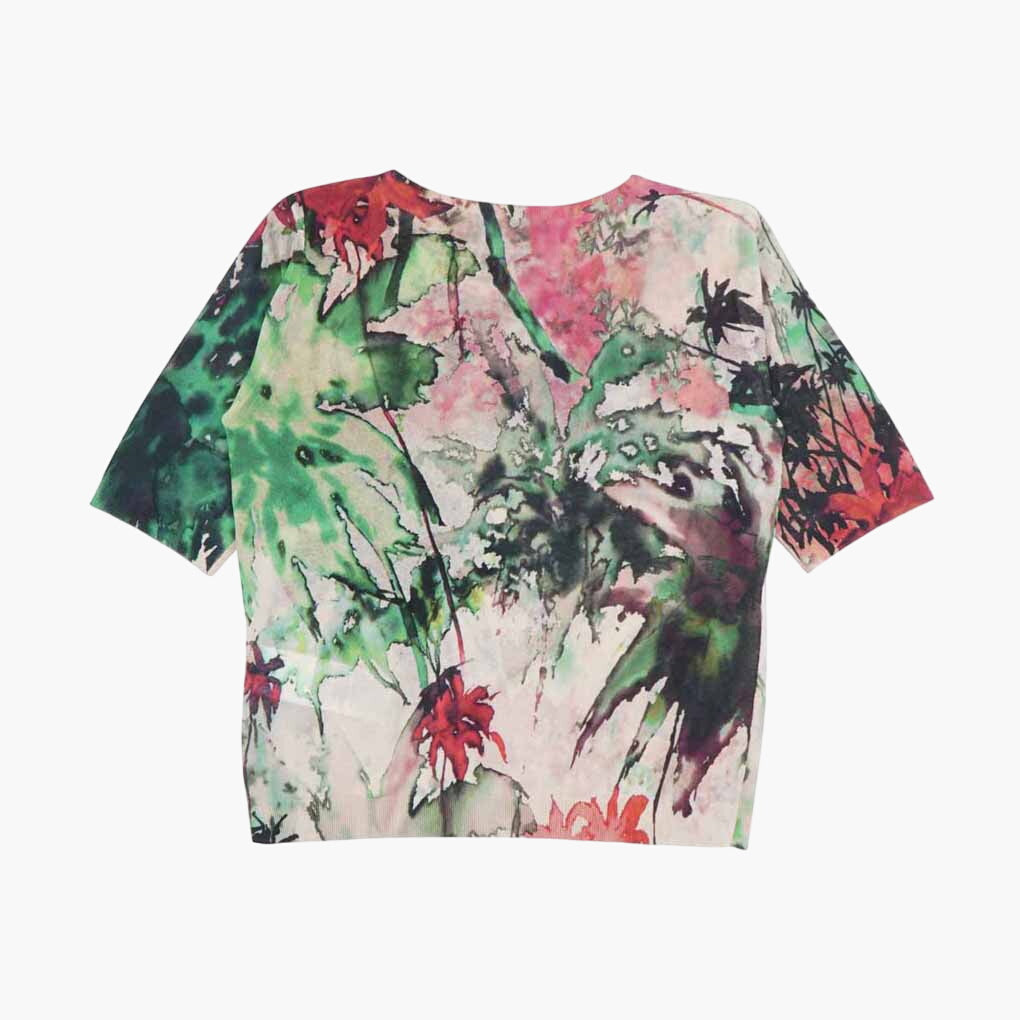 Max Mara Botanical Print T-shirts and Polos - Made in Italy