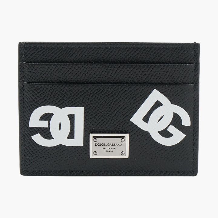 Dolce & Gabbana Black Leather Wallet with Iconic DG Logo - Made in Italy