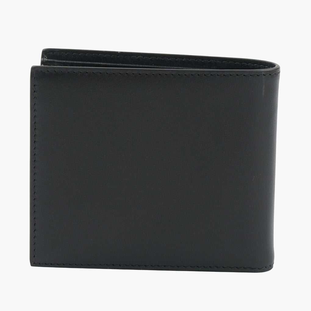 Dolce & Gabbana Black Leather Wallet with Embossed Logo