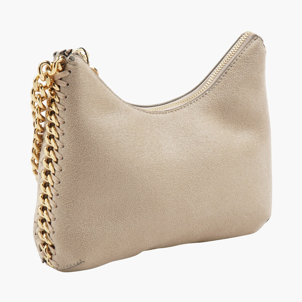 Borsa beige-oro ecologica Stella McCartney Chic con dettagli a catena