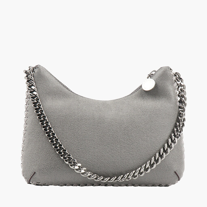 Borsa in pelle vegana ecologica Stella McCartney con dettagli a catena - Grigio Argento