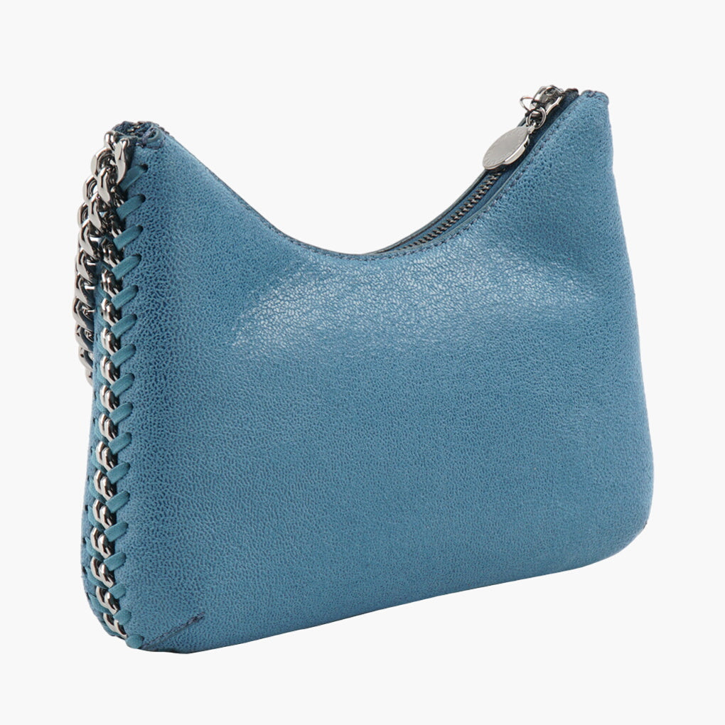 Borsa Stella McCartney Petrol-Argento con Dettagli a Catena - Design Elegante e Spazioso