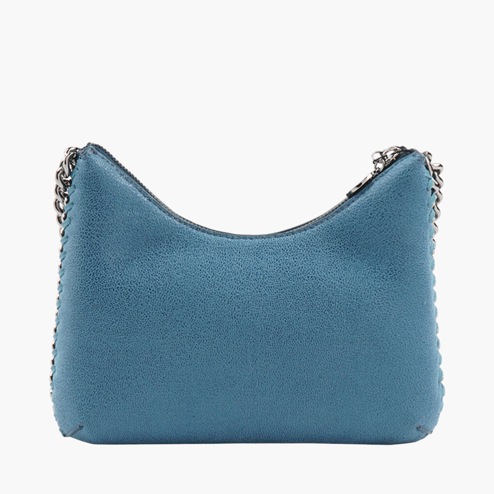 Borsa Stella McCartney Petrol-Argento con Dettagli a Catena - Design Elegante e Spazioso