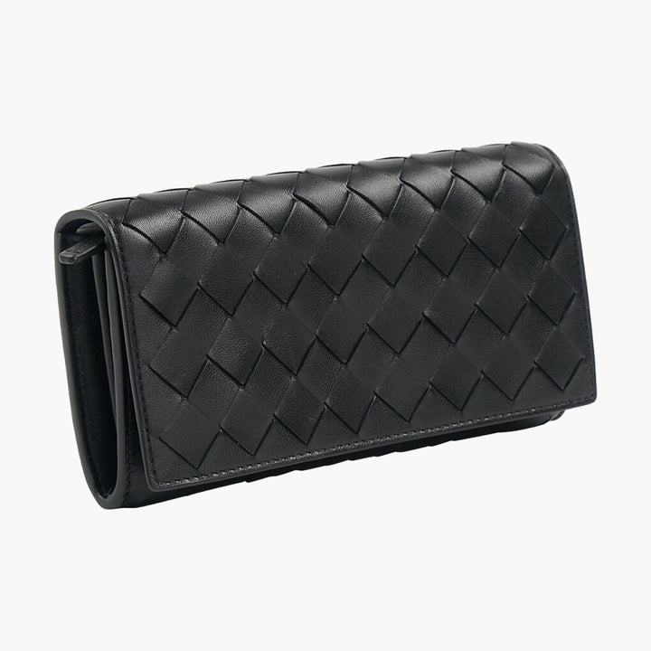 Bottega Veneta Women's Wallet Black Intrecciato