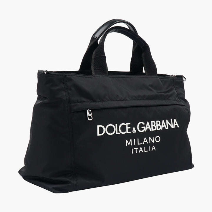 Dolce & Gabbana Black Bag with Logo - Made in Italy