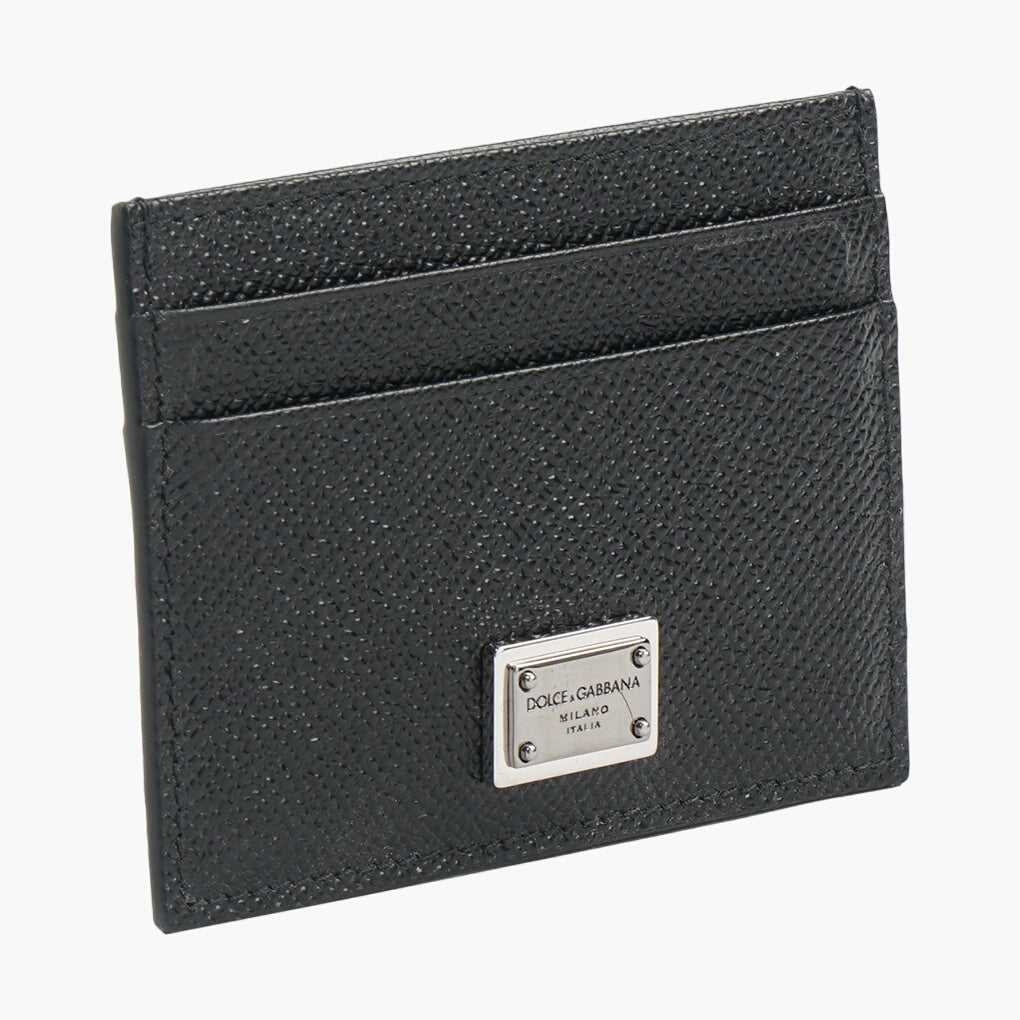 Dolce & Gabbana Black Leather Wallet with Iconic Logo