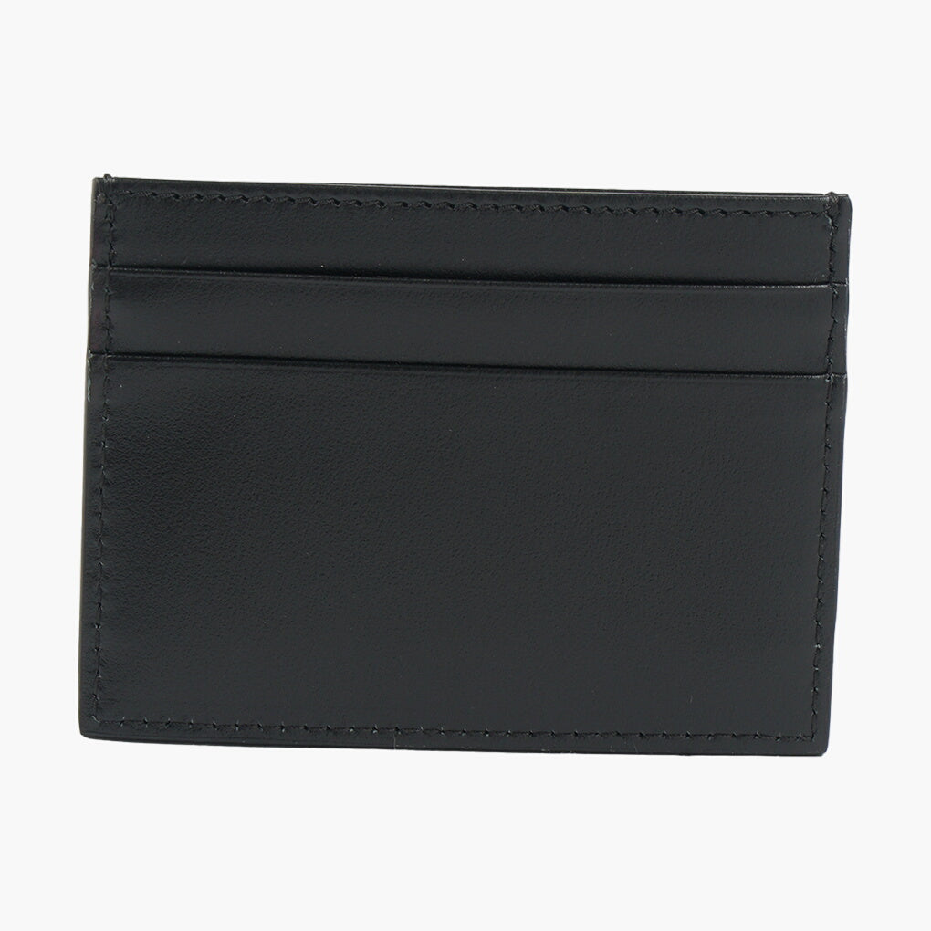 Dolce & Gabbana Black Leather Wallet with Multiple Card Slots