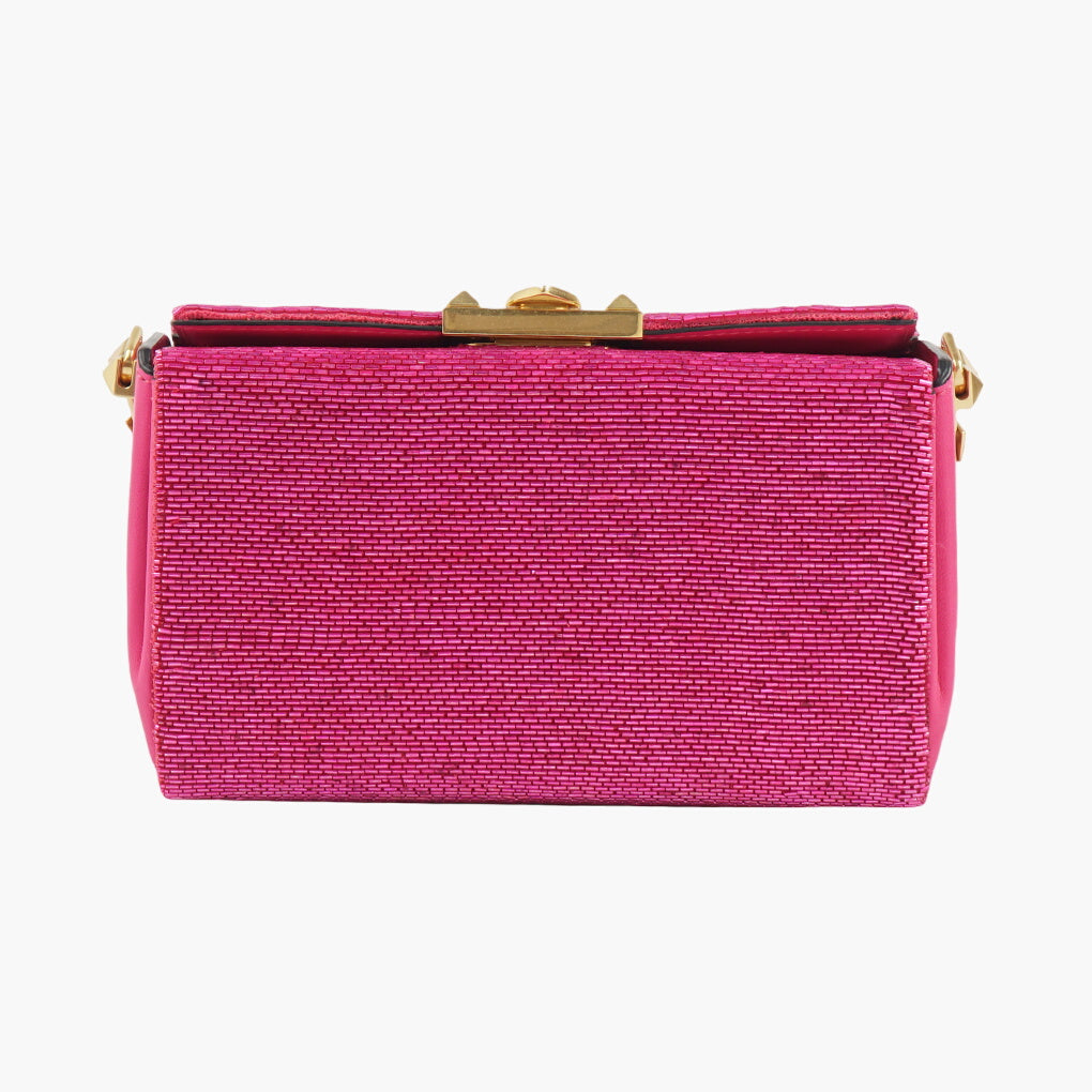 Valentino Bags Fuchsia Handbag with Gold Hardware - Made in Italy