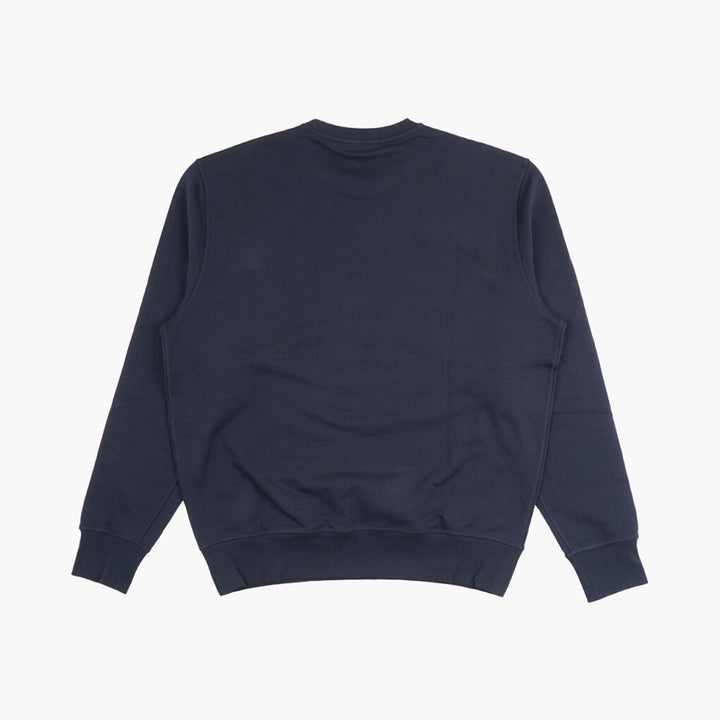 Maglione blu navy-bianco Alexander McQueen - Made in Italy, design di lusso con scollo a giro